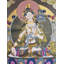 Blanc Tara Thangka (sans brocart) | Or 24 carats avec couleur acrylique sur toile de coton