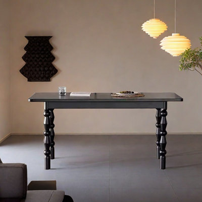 French retro wax wood dining table