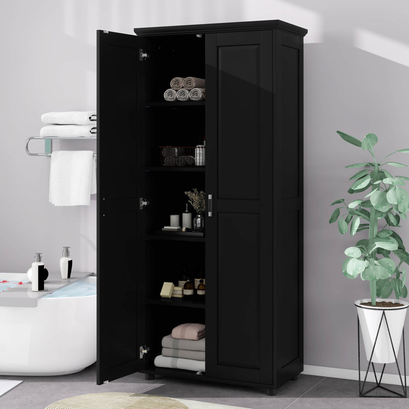 Storage Cabinet With Two Doors - Adjustable Shelves