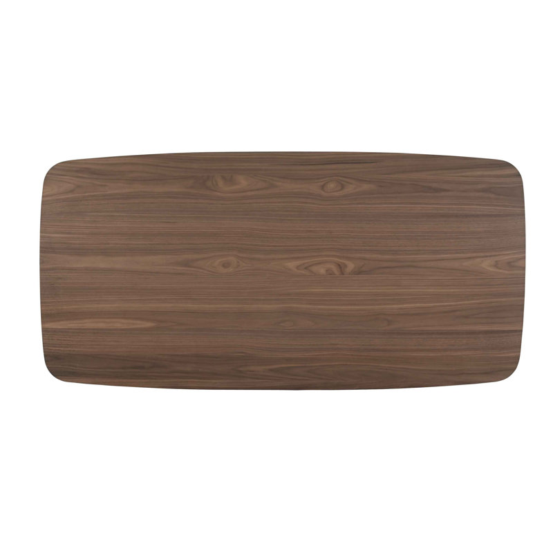 Rectangular Dining Table with Sculpted Legs, Walnut