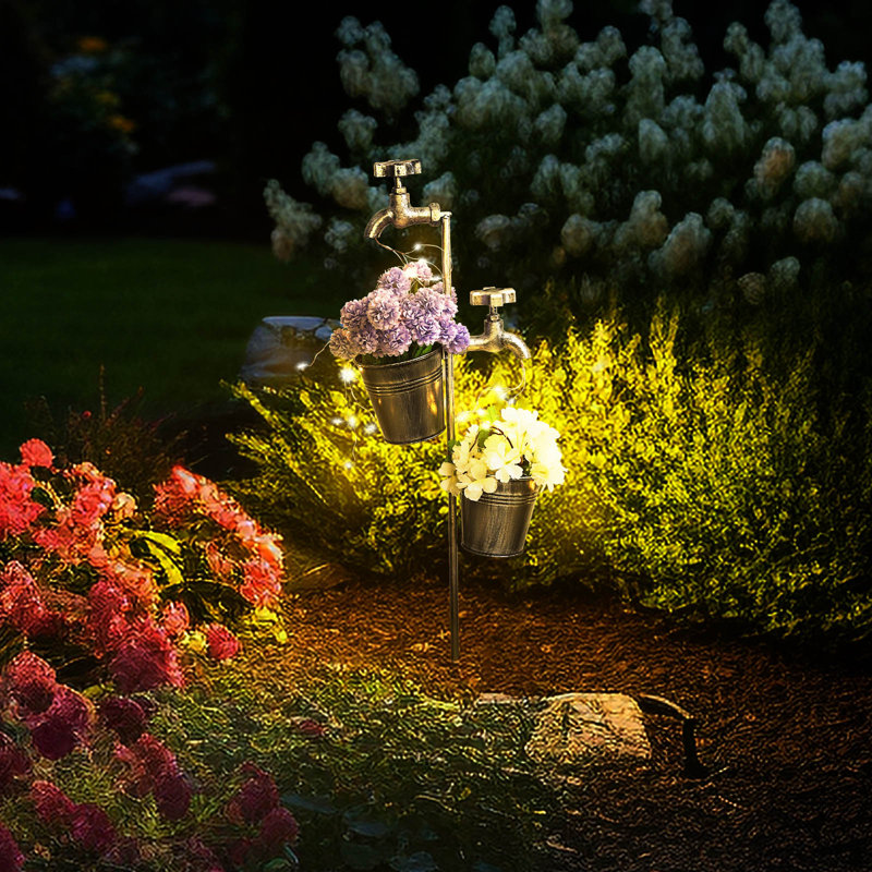 Matte Black Solar Powered Integrated LED Metal Pathway Light