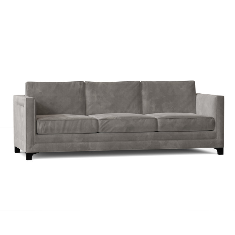 Canapé à accoudoirs carrés en mélange de polyester 95 po Manhattan avec coussins réversibles Manhattan, Standard, Noir