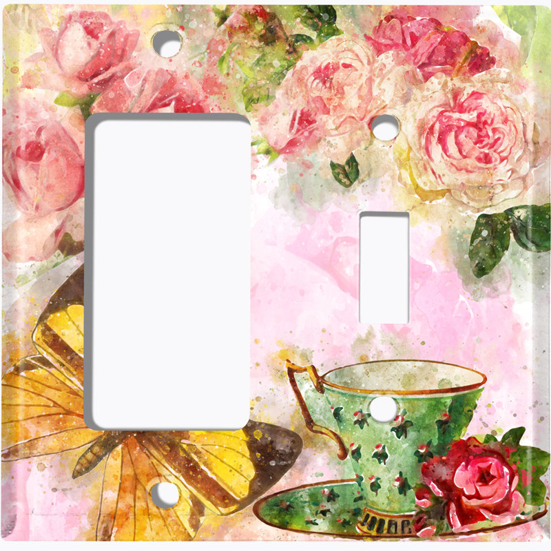 Patterned 2 - Gang Combination Plate Standard Combination Wall Plate