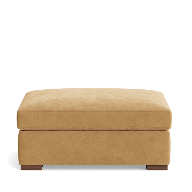 Lucca Ottoman, Performance Velvet - Nutmeg
