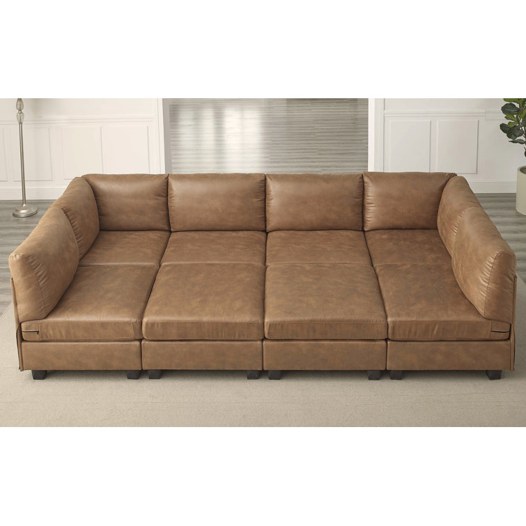 Barnwell 8 - Piece Faux Leather Sectional