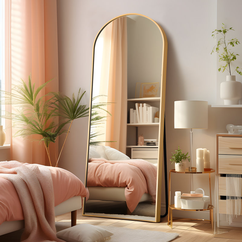 Ennio Metal Arch Mirror, Gold