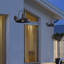 Luminaire col-de-cygne pour grange, grand luminaire d'extérieur noir avec accoudoir à col de cygne pour porche-123399536