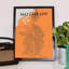 « Salt Lake City Map », impression d’art graphique orange-31737293