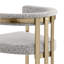 Ensemble de salle à manger en marbre blanc Grand avec chaises d'appoint en tissu Boucle-942656927-942656896