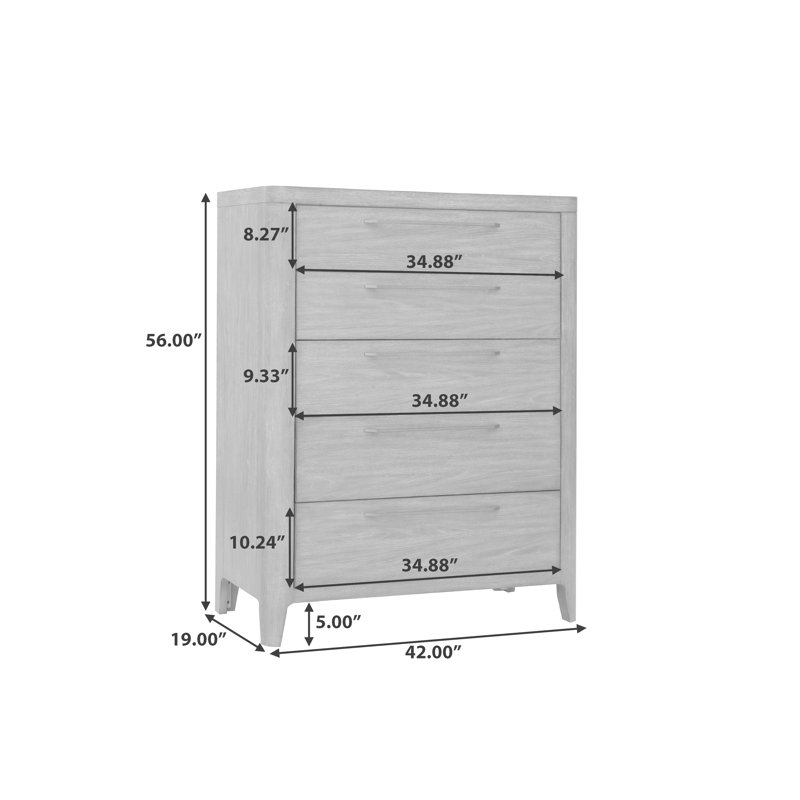 Griffith Brown 5-Drawer Mid-Century Modern Dresser