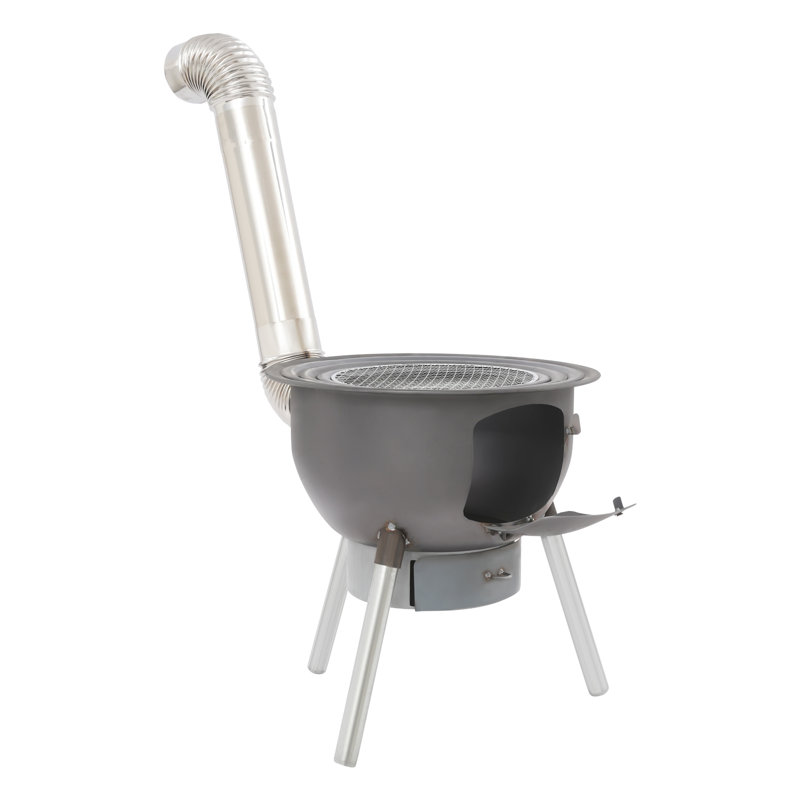 Poêle à bois multifonctionnel avec support de gril, réchaud de camping portatif pour la cuisine extérieure, barbecue pour la cour et le jardin