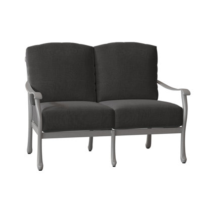 Casa 53.25'' Wide Aluminum Loveseat with Cushions