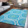 Premium Machine Washable Cerrito Blue Rug
