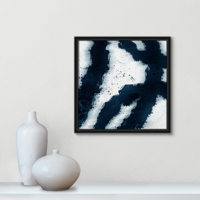 Striking Lines - Toile à cadre flottant, Toile avec cadre noir, H 13,5 po x l 13,5 po x P 2 po