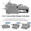 Canapé-lit futon convertible de 65 po de largeur avec canapé-lit, table d'appoint, ports USB et accoudoirs de rangement de type C-1769860539