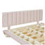 Lit plateforme tapissier grand avec lumière DEL et port USB, velours, rose, lit plateforme Hydrualic