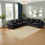 Canapé modulaire moderne large et moelleux noir Boucle-361980572