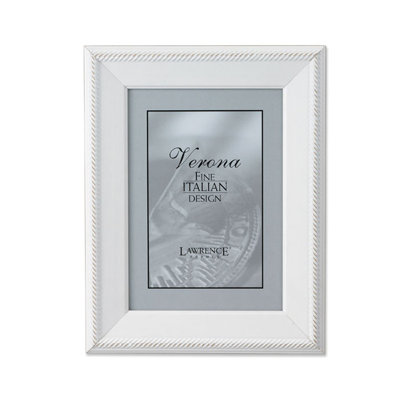 White Wood Embossed Picture Frame