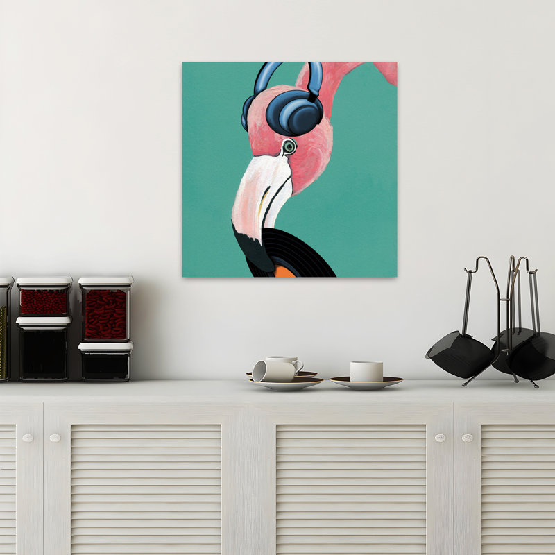 Wild Iv Square, art fantaisiste tropical, H 18 po x l 18 po