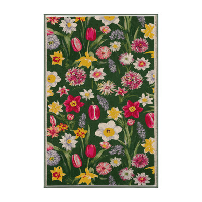  Tapis lavable fleurs de printemps