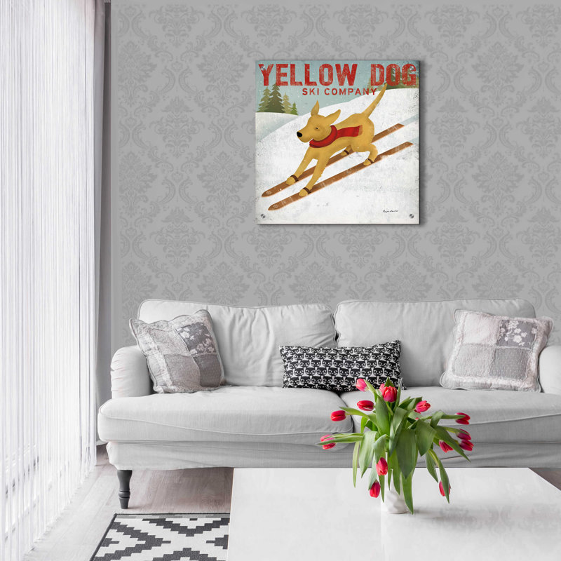 «Yellow Dog Ski Co» par Ryan Fowler, H 24 po x l 24 po x P 0,2 po