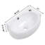Lavabo de salle de bain mural ovale en céramique avec trop-plein et trou droit pour robinet de salle de bain mural L 16 po x l 11 po