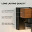 Lampe murale 5 lumières en bois noir mat (avec abat-jour en verre et ampoules non incluses)-1295967797-1295967759