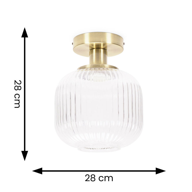 Calpe Glass Flush Mount, Yes