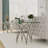 24 Inch Clear Tempered Glass End Table Set Couch Side Table With Mirrored Silver Base Set Of 4