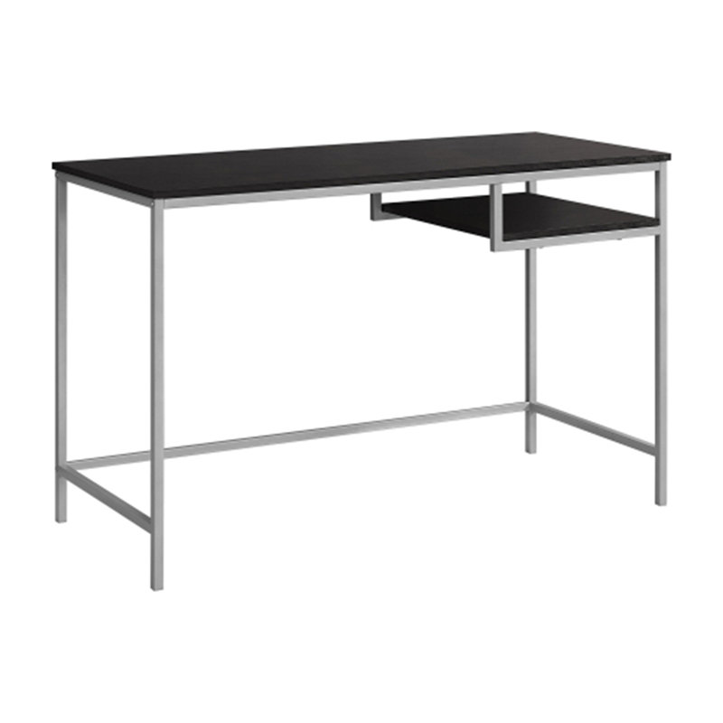 Bureau d'ordinateur, bureau personnel, ordinateur portable, l 48 po, travail, stratifié, contemporain, moderne, Espresso/gris