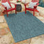 Tapis bleu sarcelle intérieur / extérieur Sevim-22495253