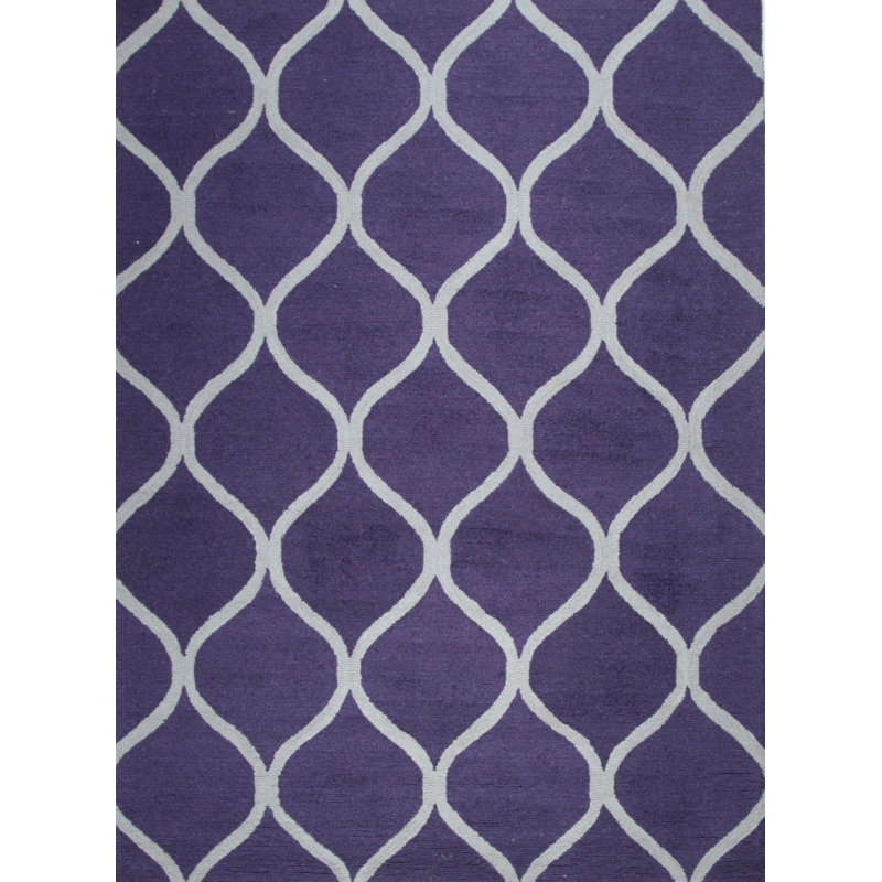 Tapis mauve en laine touffeté à la main Lush