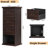 Tall 4-Drawer Walnut Vintage Vertical File Cabinet