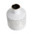 D5.9x7.9" Round White/Gold Vase