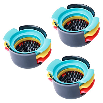 3 Pcs 3-In-1 Multifunctional Egg Slicer
