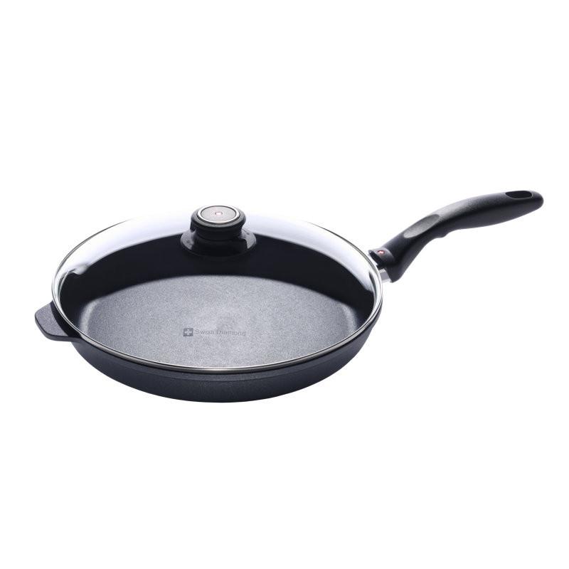 Non Stick Aluminum Frying Pan with Lid, 11" Diameter