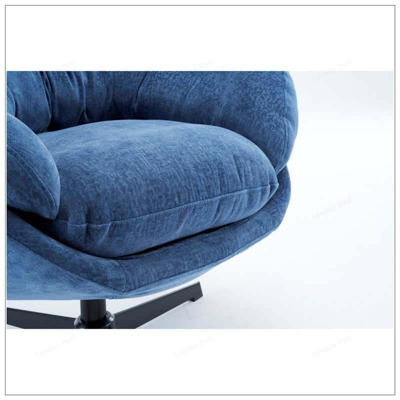 Ergonomic Office Chair with Removable Cushion and Sturdy Metal Base for Enhanced Comfort and Support, Blue
