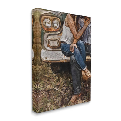 Art mural sur toile «Aimer Farmhouse Couple» par Jesse Keith