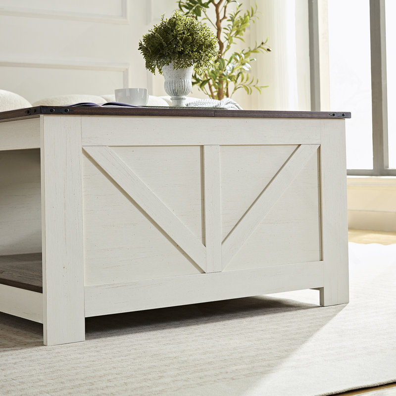 Table basse Table basse de style campagnard avec rangement