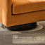 Fauteuil demi-tonneau pivotant en velours côtelé orange avec base en bois massif Applewold-932401101