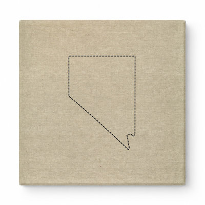 Nevada State Outline — Square Canvas Wall Art