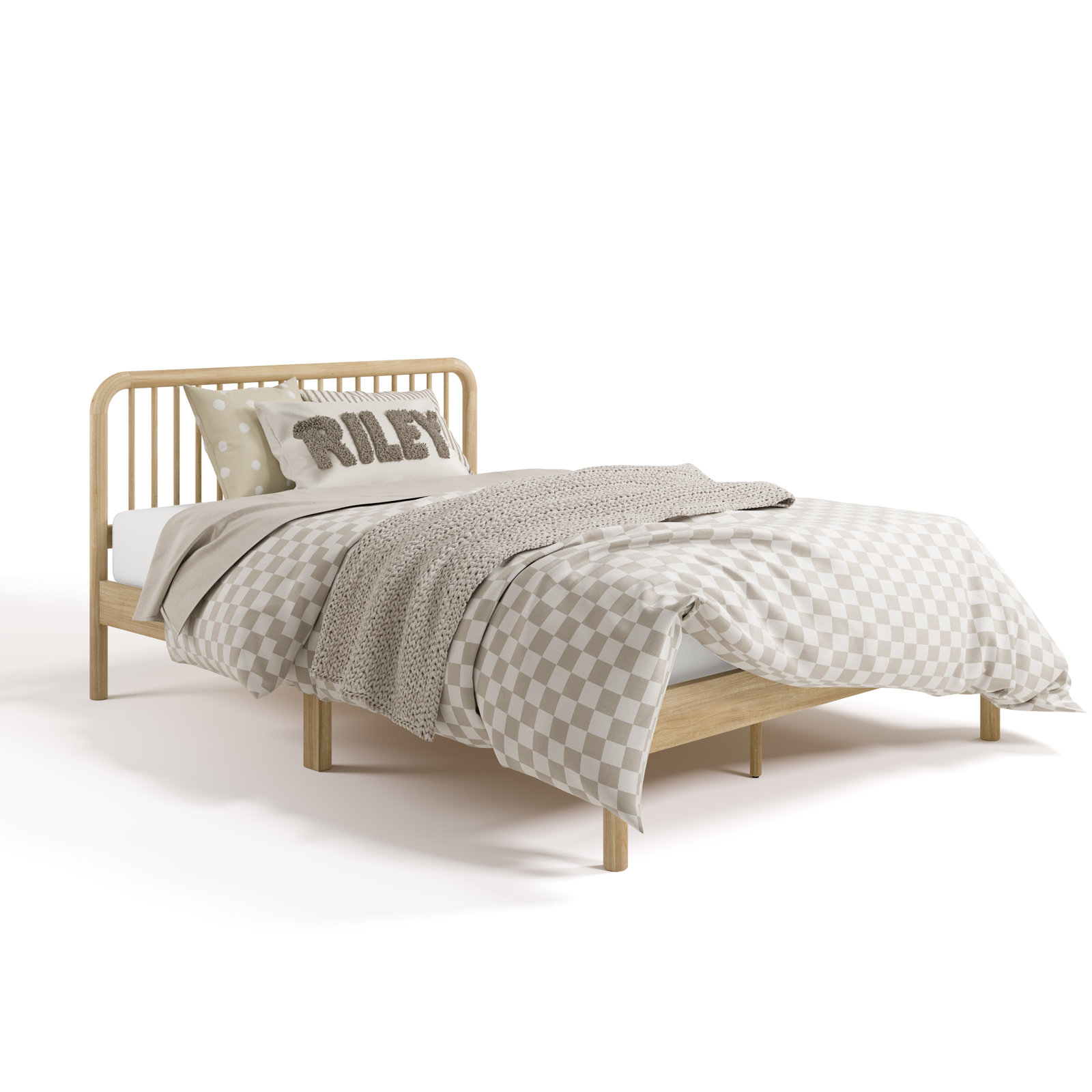 Porto Full Bed, Natural