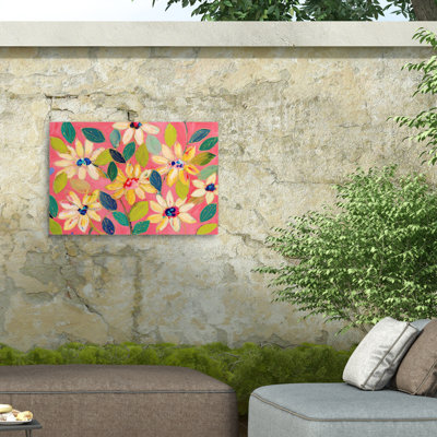 Carrie Schmitt Floral Painting 3 Outdoor  Canvas