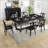 Rectangular MDF Dining Table Mid Century Modern