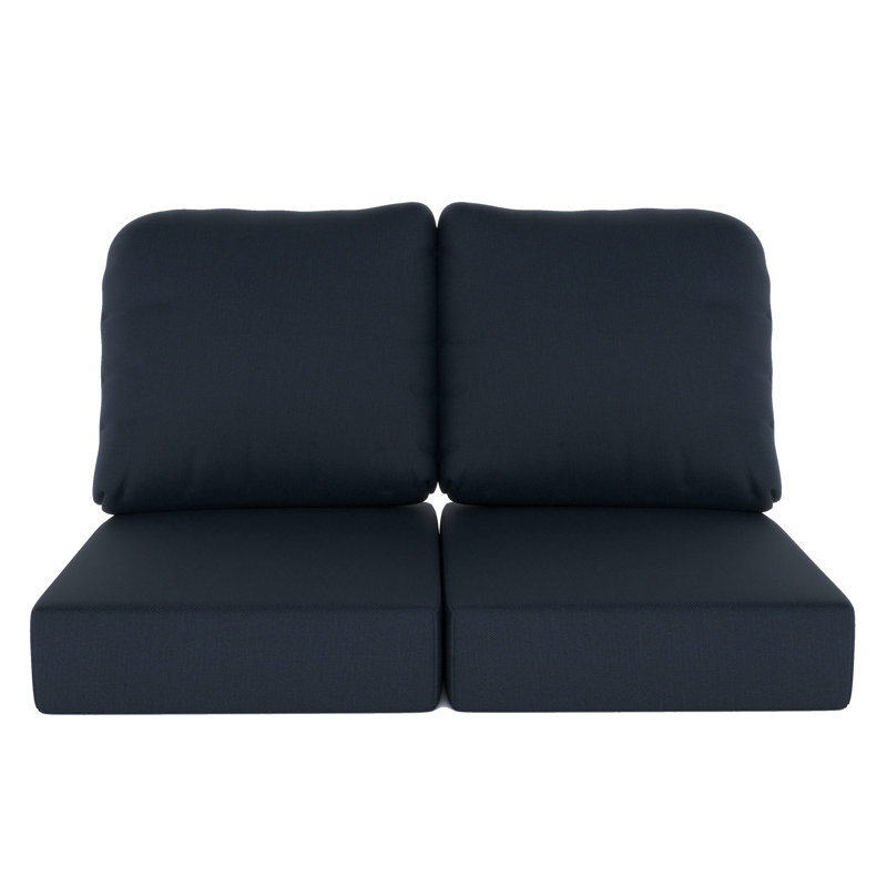 Indoor/Outdoor Sunbrella® Seat/Back Cushion, Canvas Navy Sunbrella® Canvas
