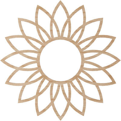 Médaillon de plafond ajouré en bois de marguerite 26 po x P 9 po x P 3/8 po