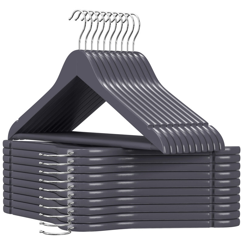Non-Slip Standard Hanger, Silver/Grey