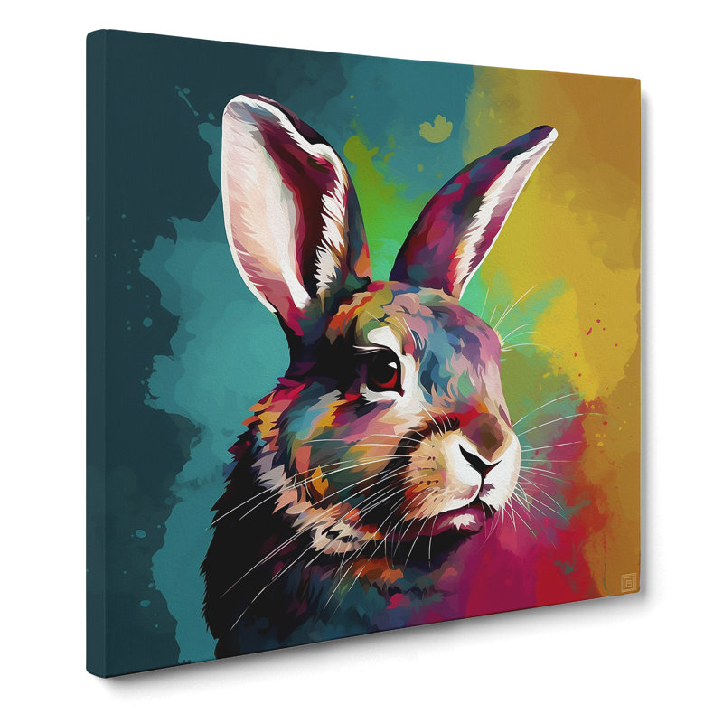 Rabbit No.5 - Wrapped Canvas, 50cm H x 50cm W x 3cm D