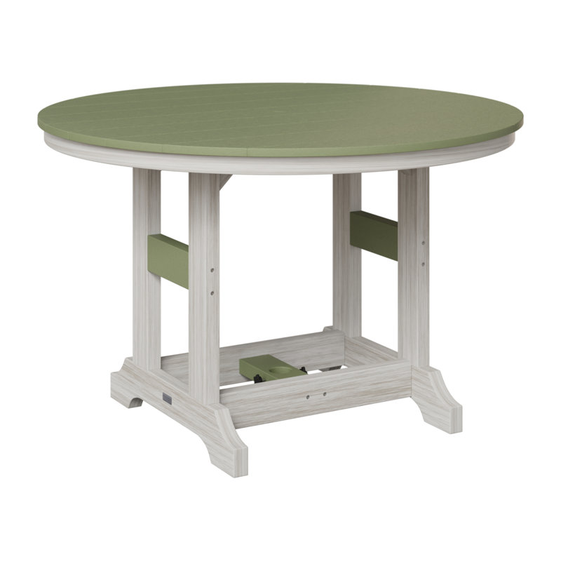 Garden Classic Outdoor Round Bar Table, 39.5" H x 48" W x 48" D, Sage, Seashell