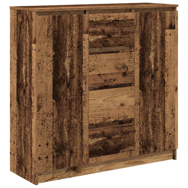 Sideboard With Drawers 100.5X35x98.5 Cm Engineered Wood, Old Wood